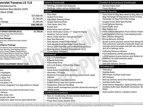 Used 2024 Chevrolet Traverse LS w/ Midnight/Sport Edition FWD image 5