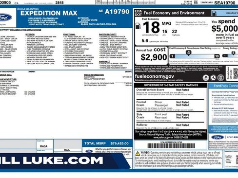 Used 2025 Ford Expedition Max Platinum AWD/4WD image 1