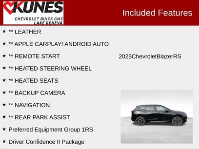 New 2025 Chevrolet Blazer RS w/ Driver Confidence II Package