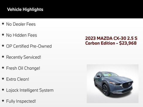 Used 2023 MAZDA CX-30 AWD 2.5 S w/ Preferred Package image 3