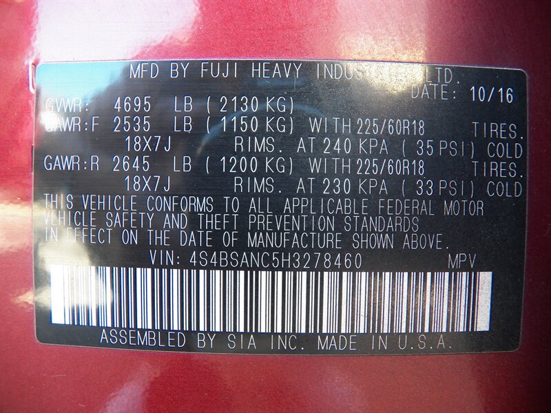 Used 2017 Subaru Outback 2.5i Limited AWD/4WD image 35