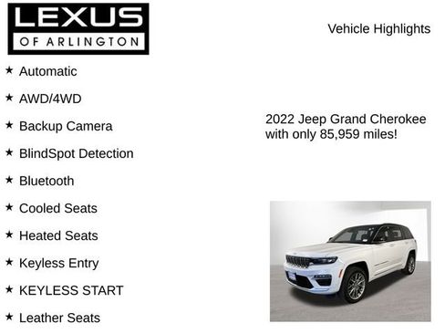 Used 2022 Jeep Grand Cherokee Summit w/ Adv Protech Group IV image 8