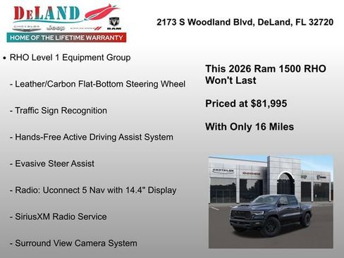New 2026 RAM 1500 RHO w/ RHO Level 1 Equipment Group image 30