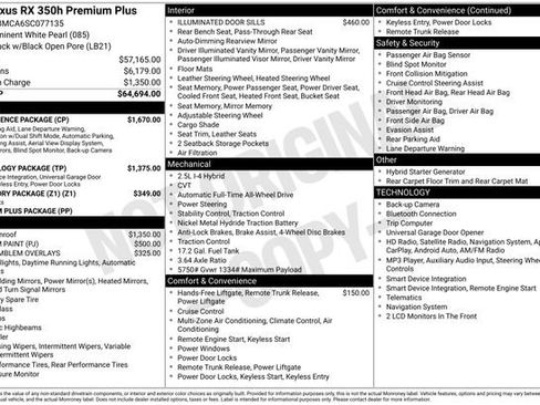 Used 2025 Lexus RX 350 w/ Convenience Package AWD/4WD image 40