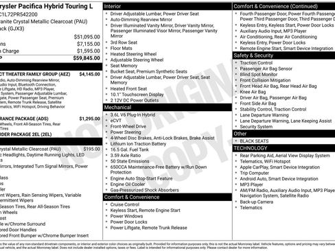 Used 2023 Chrysler Pacifica Touring-L w/ Uconnect Theater Family Group image 26