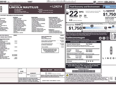 Used 2019 Lincoln Nautilus Reserve image 13