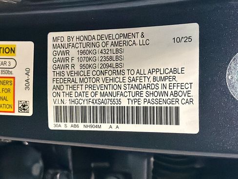 Used 2025 Honda Accord SE image 12