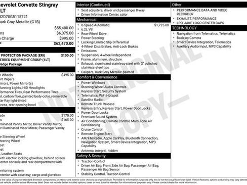Used 2016 Chevrolet Corvette Stingray Coupe w/ Battery Protection Package RWD image 15
