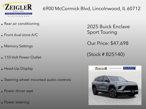 New 2025 Buick Enclave Sport Touring w/ Super Cruise Package FWD image 24