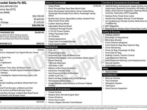 Used 2023 Hyundai Santa Fe SEL w/ Premium Package AWD/4WD image 3