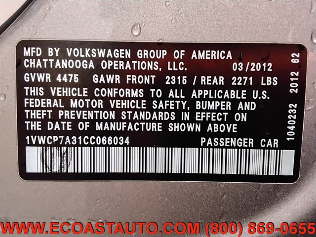 Used 2012 Volkswagen Passat 2.5 SEL FWD image 19