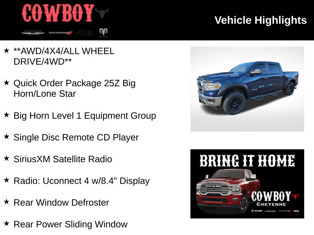 Used 2019 RAM 1500 Big Horn AWD/4WD image 2