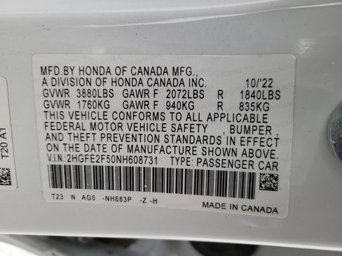 Used 2022 Honda Civic Sport image 33