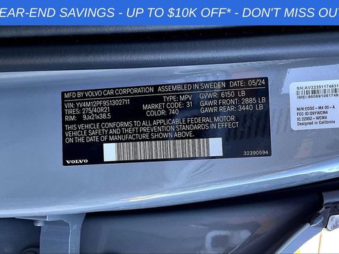 Used 2025 Volvo XC90 B5 Ultra w/ Protection Package Premier image 36