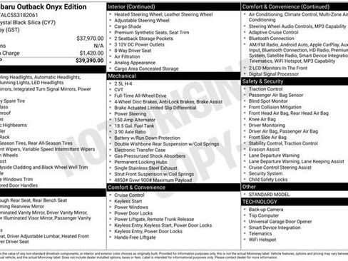 Used 2025 Subaru Outback Onyx Edition image 2