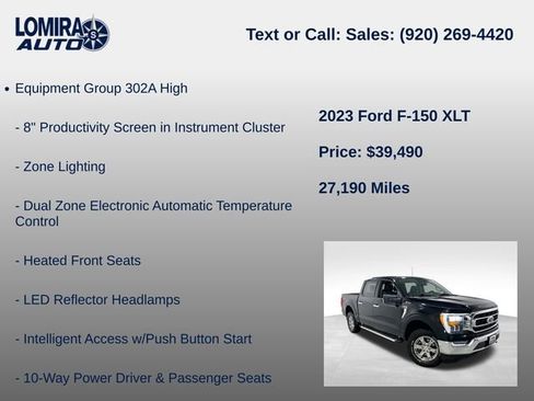 Used 2023 Ford F150 XLT w/ Equipment Group 302A High AWD/4WD image 14