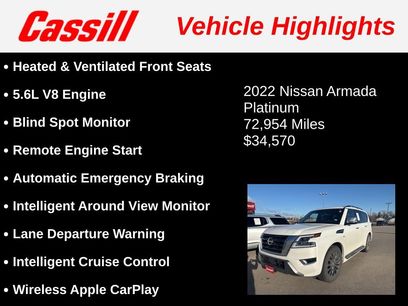 Used 2022 Nissan Armada Platinum w/ Captain's Chairs Package