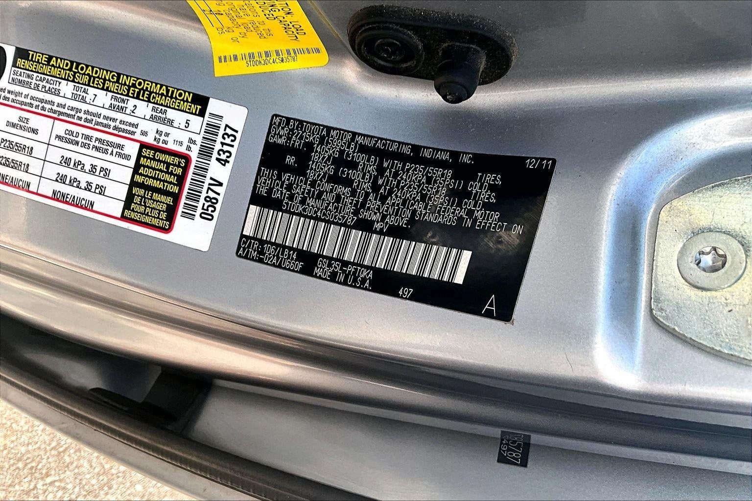 Used 2012 Toyota Sienna XLE w/ Entertainment Pkg AWD/4WD image 30