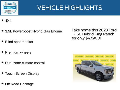 Certified 2023 Ford F150 King Ranch w/ Equipment Group 601A High AWD/4WD image 21