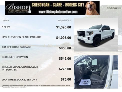 Used 2021 GMC Sierra 1500 Elevation w/ LPO, Elevation Black Package AWD/4WD image 3