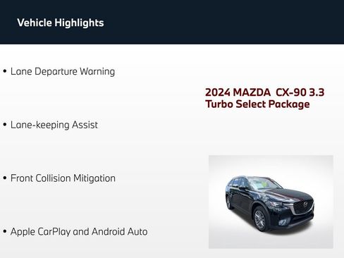 Used 2024 MAZDA CX-90 3.3 Turbo w/ Select Package AWD/4WD image 5