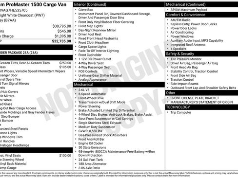 Used 2017 RAM ProMaster 1500 image 6