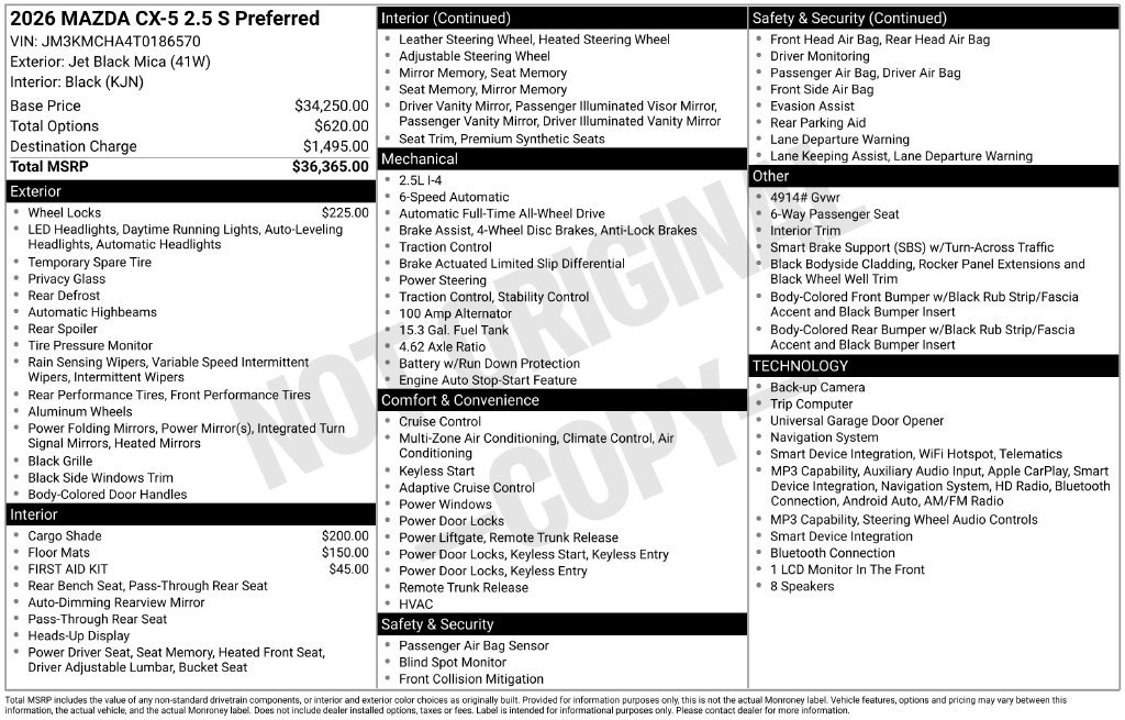 New 2026 MAZDA CX-5 Preferred AWD/4WD image 27