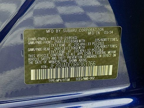 Certified 2024 Subaru Crosstrek 2.0i Premium image 28