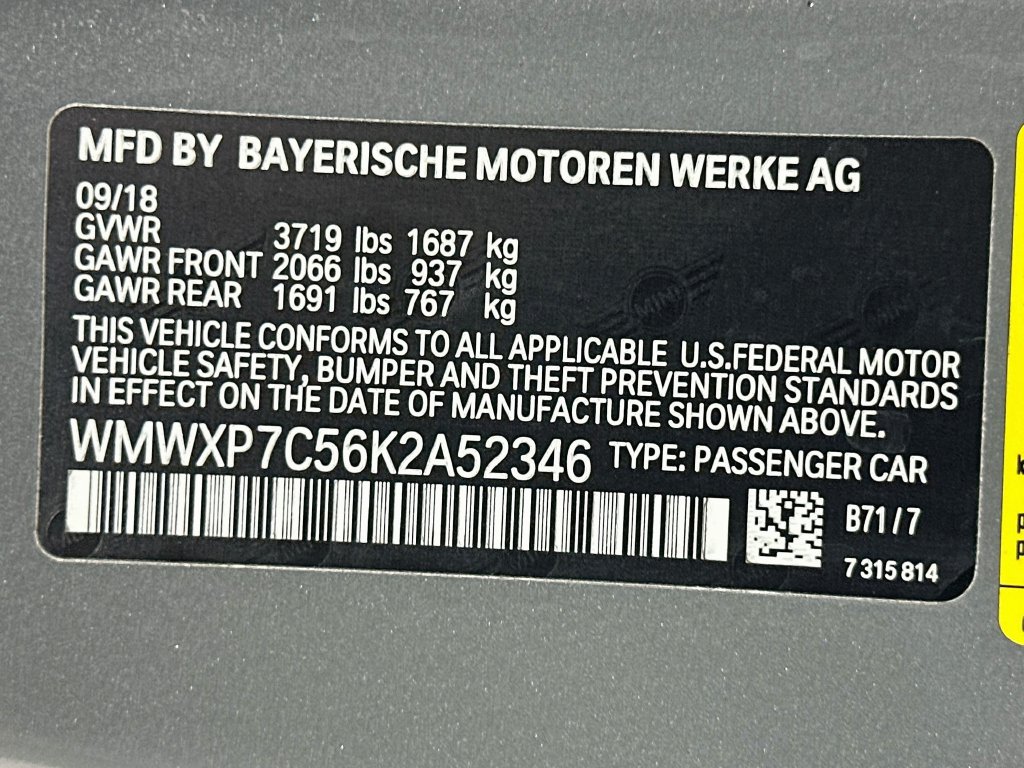 Used 2019 MINI Cooper S w/ Storage Package FWD image 30