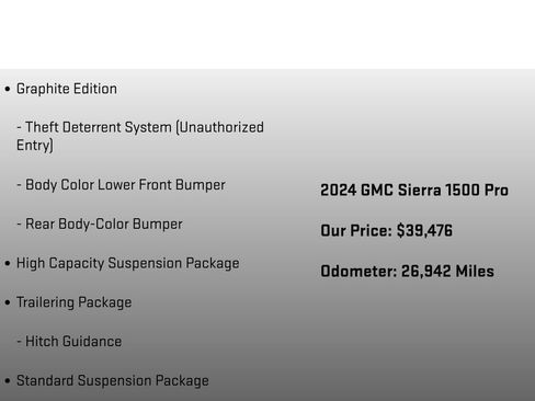Used 2024 GMC Sierra 1500 Pro w/ Graphite Edition AWD/4WD image 30