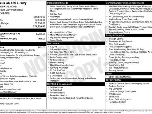 Used 2023 Lexus GX 460 Luxury w/ Sport Design Package AWD/4WD image 38