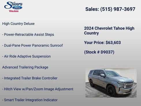 Used 2024 Chevrolet Tahoe High Country AWD/4WD image 19