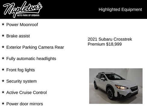 Used 2021 Subaru Crosstrek 2.0i Premium w/ Moonroof Package AWD/4WD image 16