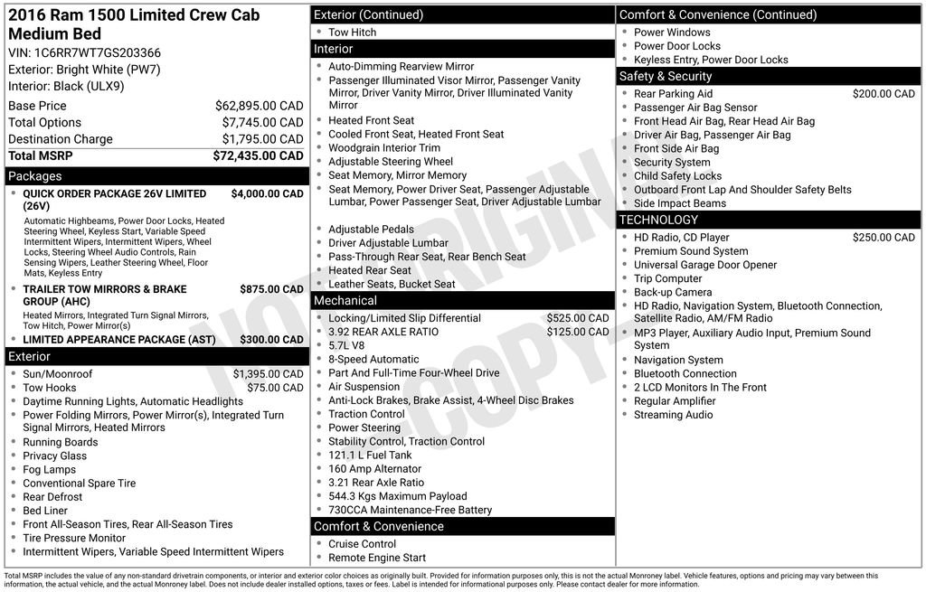 Used 2016 RAM 1500 Limited AWD/4WD image 46