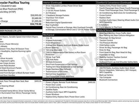 Used 2017 Chrysler Pacifica Touring FWD image 12