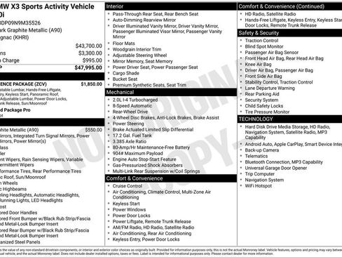 Used 2022 BMW X3 sDrive30i w/ Convenience Package RWD image 40