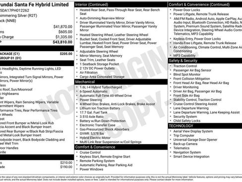 Used 2023 Hyundai Santa Fe Limited w/ Cargo Package AWD/4WD image 3