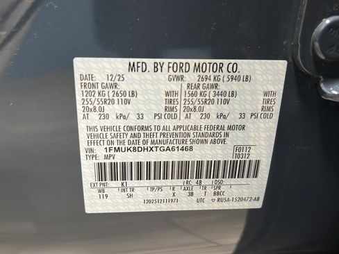 Certified 2026 Ford Explorer Active w/ Active Comfort Package AWD/4WD image 31