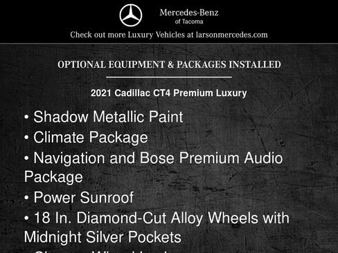 Used 2021 Cadillac CT4 Premium Luxury AWD/4WD image 2