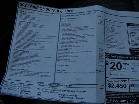 Used 2021 Audi Q8 Prestige w/ Prestige Package image 41
