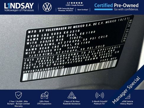 Certified 2022 Volkswagen Tiguan SE w/ Panoramic Sunroof Package image 26