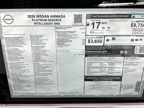 New 2026 Nissan Armada Platinum Reserve AWD/4WD image 45