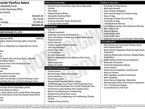 Used 2025 Chrysler Pacifica Select AWD/4WD image 10