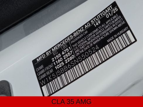 Used 2025 Mercedes-Benz CLA 35 AMG 4MATIC image 25