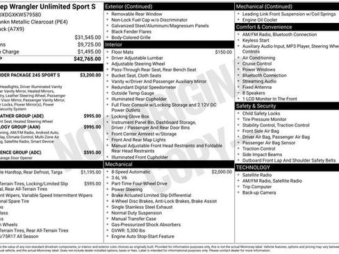 Used 2019 Jeep Wrangler Unlimited Sport S image 29