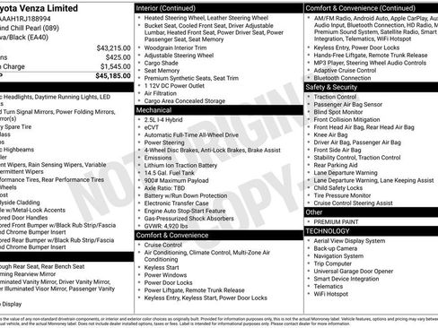 Used 2024 Toyota Venza Limited image 27