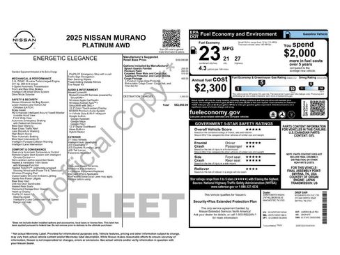 Used 2025 Nissan Murano Platinum w/ Cargo Package AWD/4WD image 44