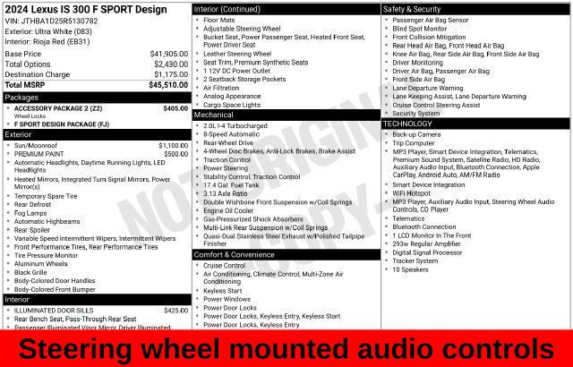 Used 2024 Lexus IS 300 F Sport w/ Accessory Package 2 RWD image 26