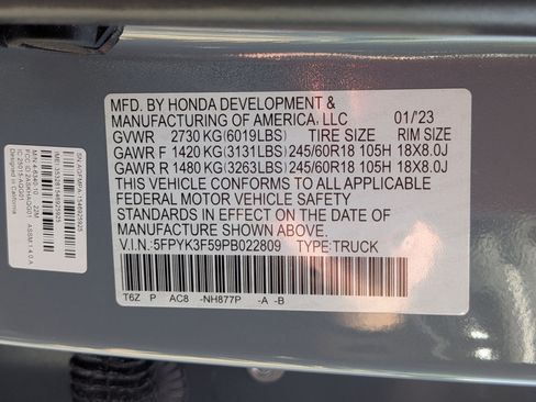 Used 2023 Honda Ridgeline RTL image 38