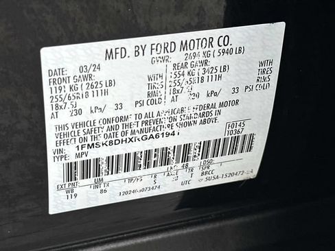 Certified 2024 Ford Explorer XLT AWD/4WD image 19